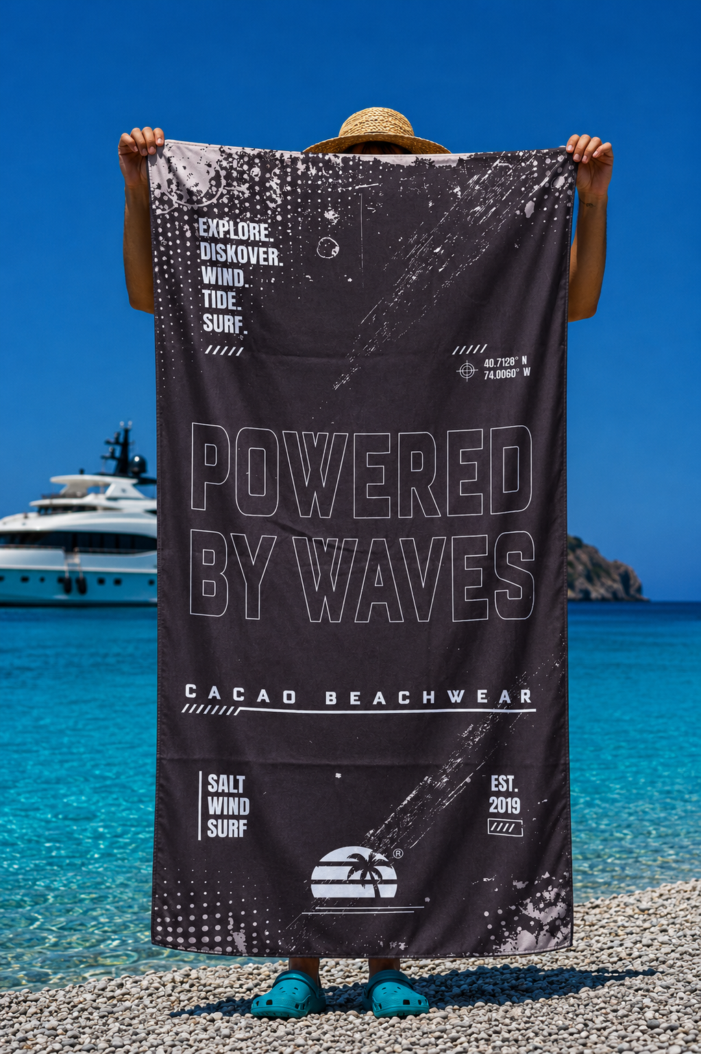 Toalla de Playa CACAO NanoDry Ultra Blue 75 × 160 cm (Copia)
