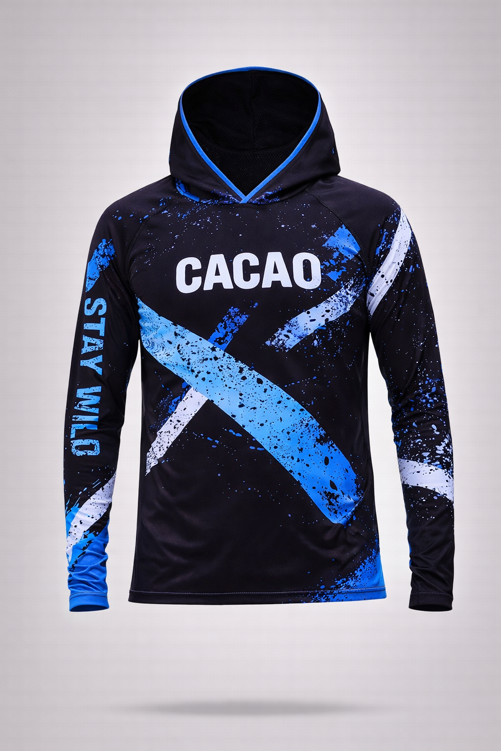 Blue Spirit Sky men’s rashguard CACAO Beachwear™️ with UV Protection