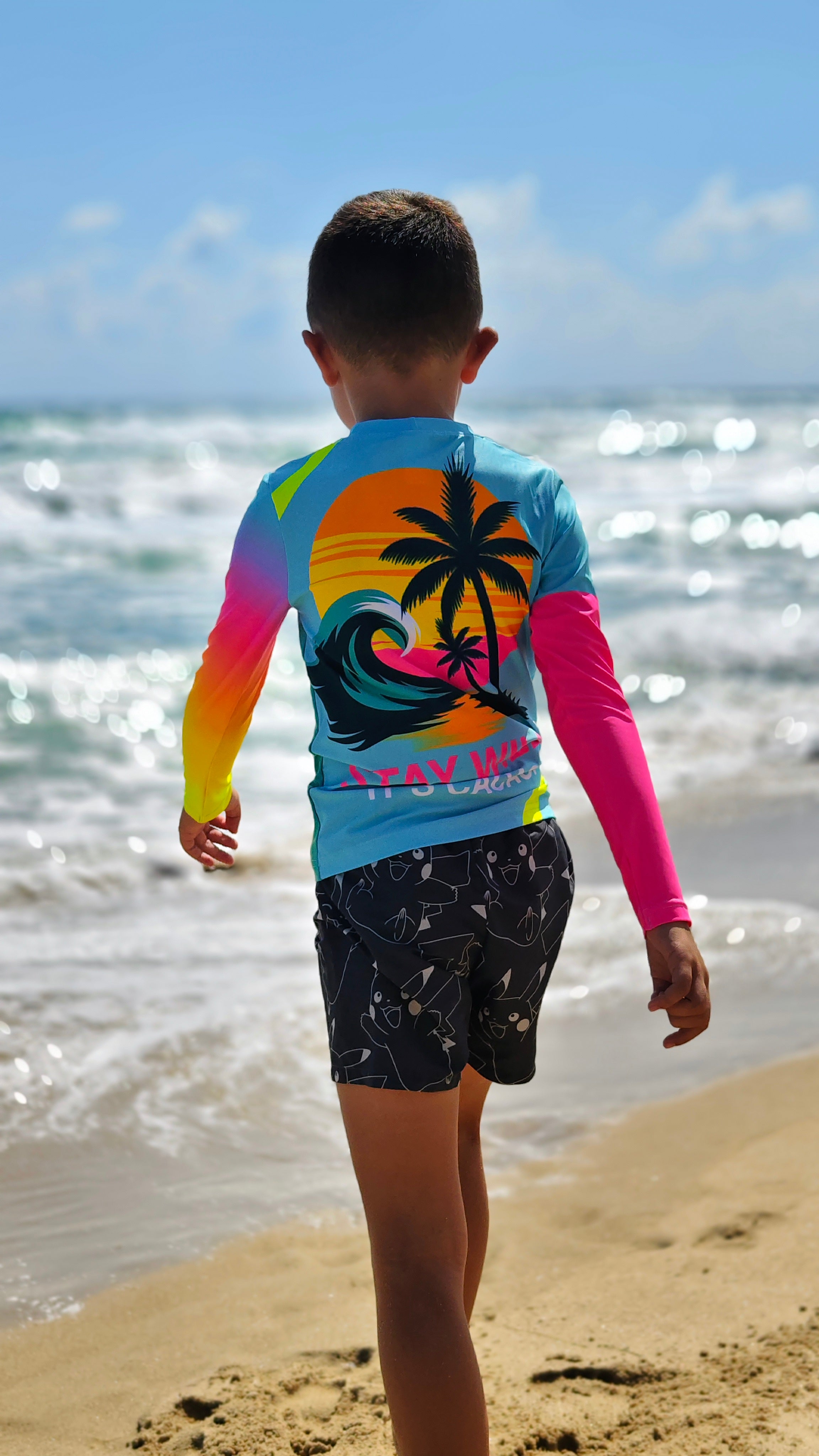 Ocean Joy children’s rashguard CACAO Beachwear™️ with UV Protection