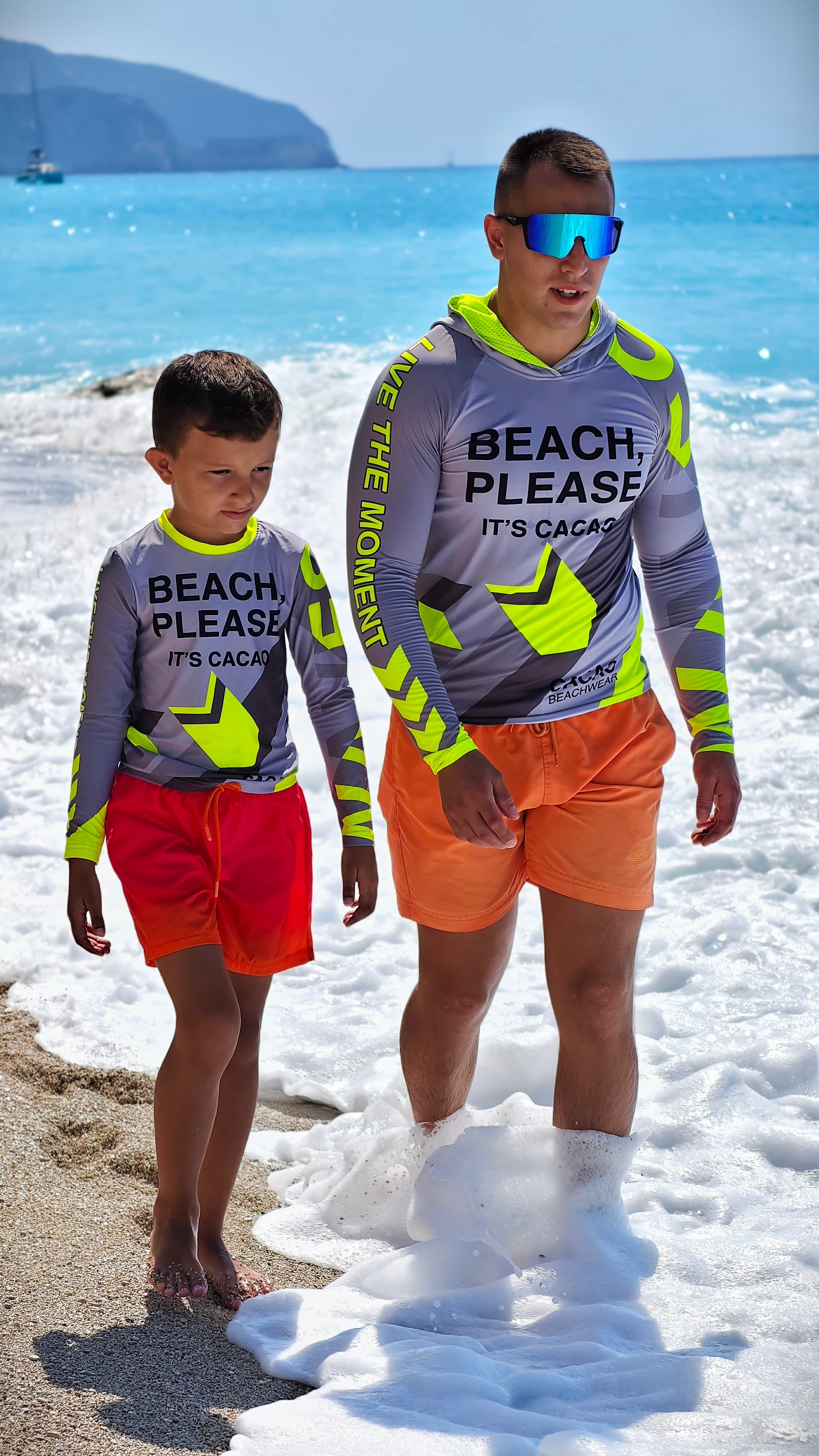 Solar Vibes men’s rashguard CACAO Beachwear™️ with UV Protection