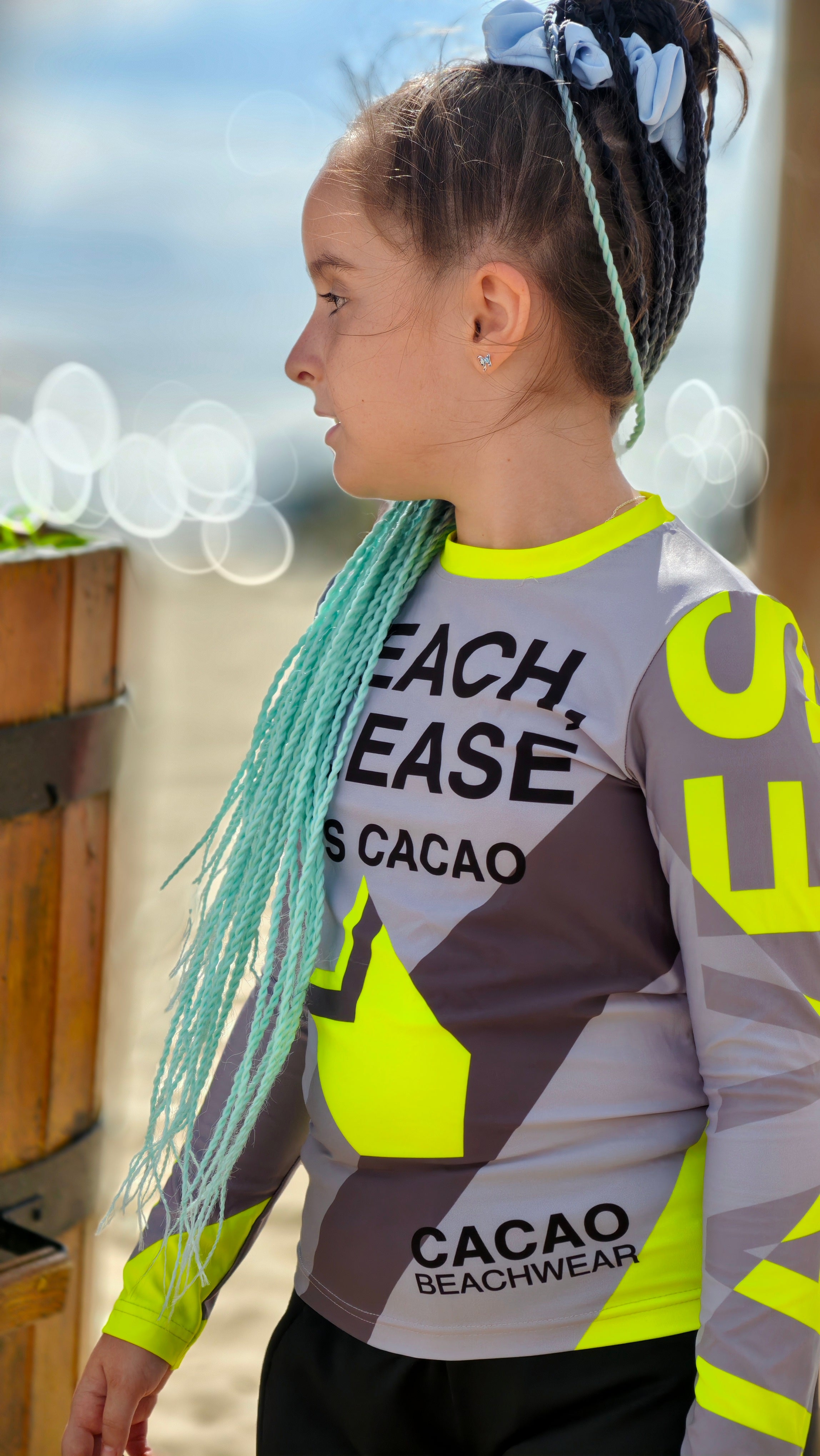 Solar Vibes children’s rashguard CACAO Beachwear™️ with UV Protection