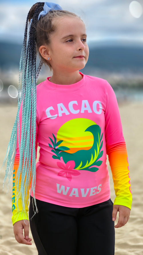 Sunshine rashguard infantil CACAO Beachwear™️ con protección UV
