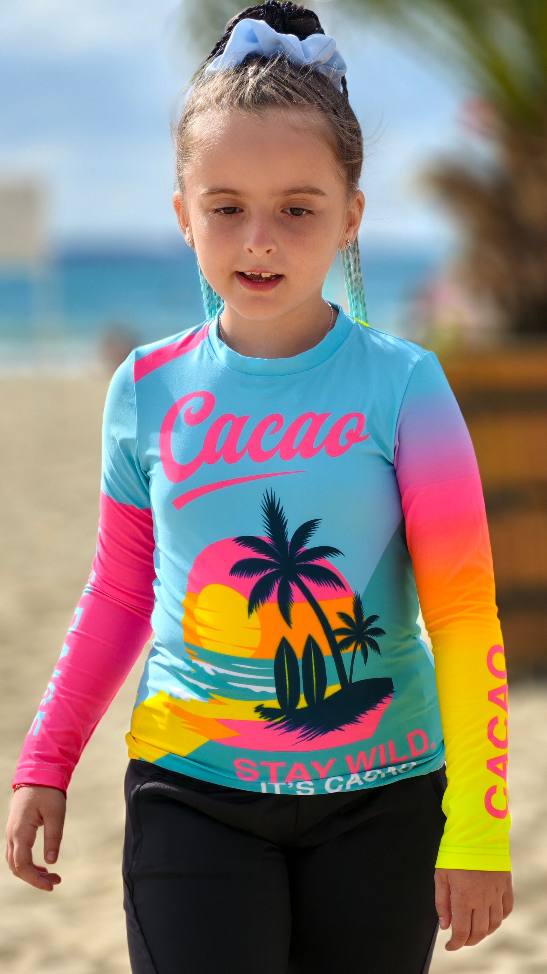 Ocean Joy children’s rashguard CACAO Beachwear™️ with UV Protection