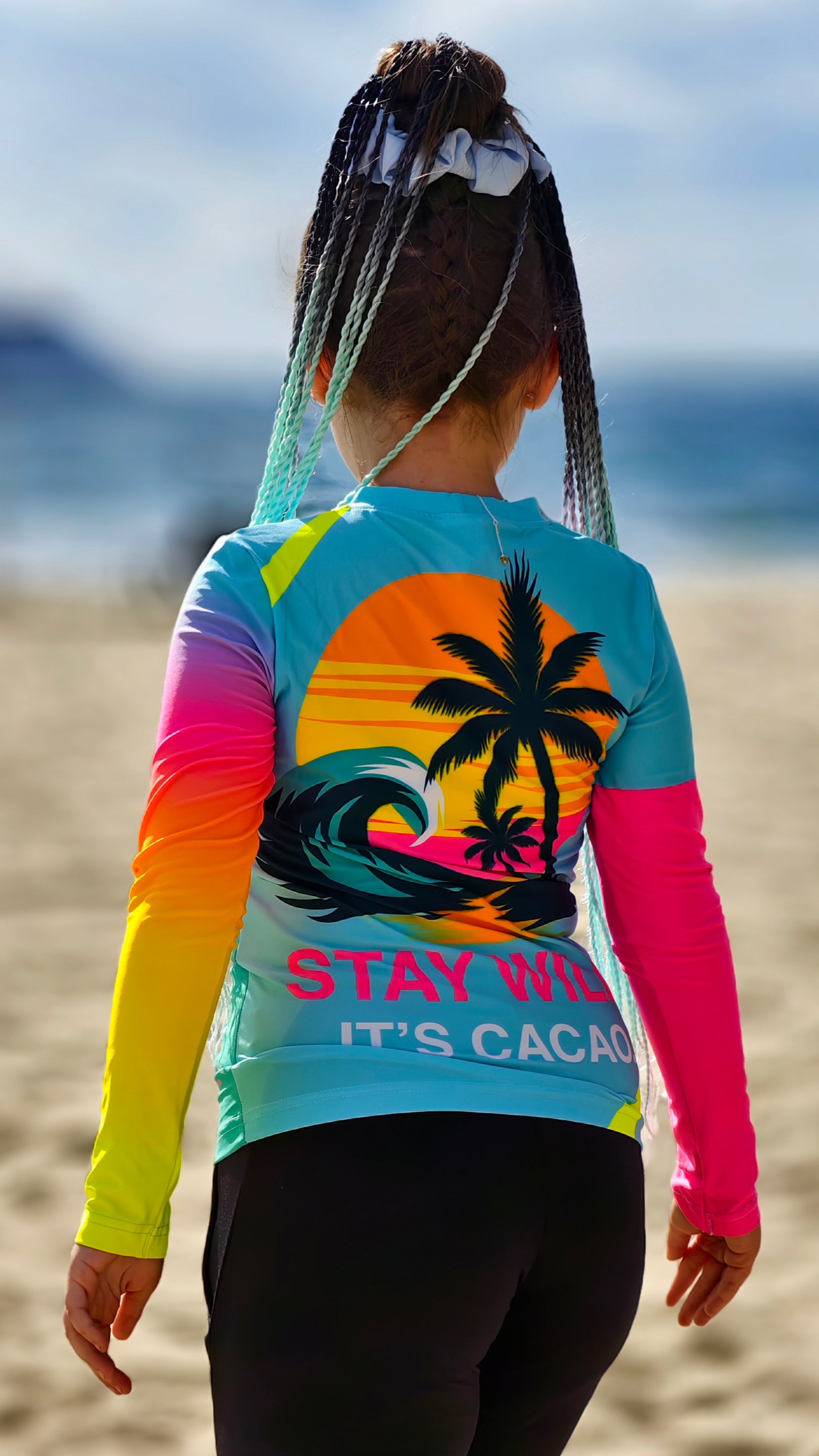 Ocean Joy children’s rashguard CACAO Beachwear™️ with UV Protection