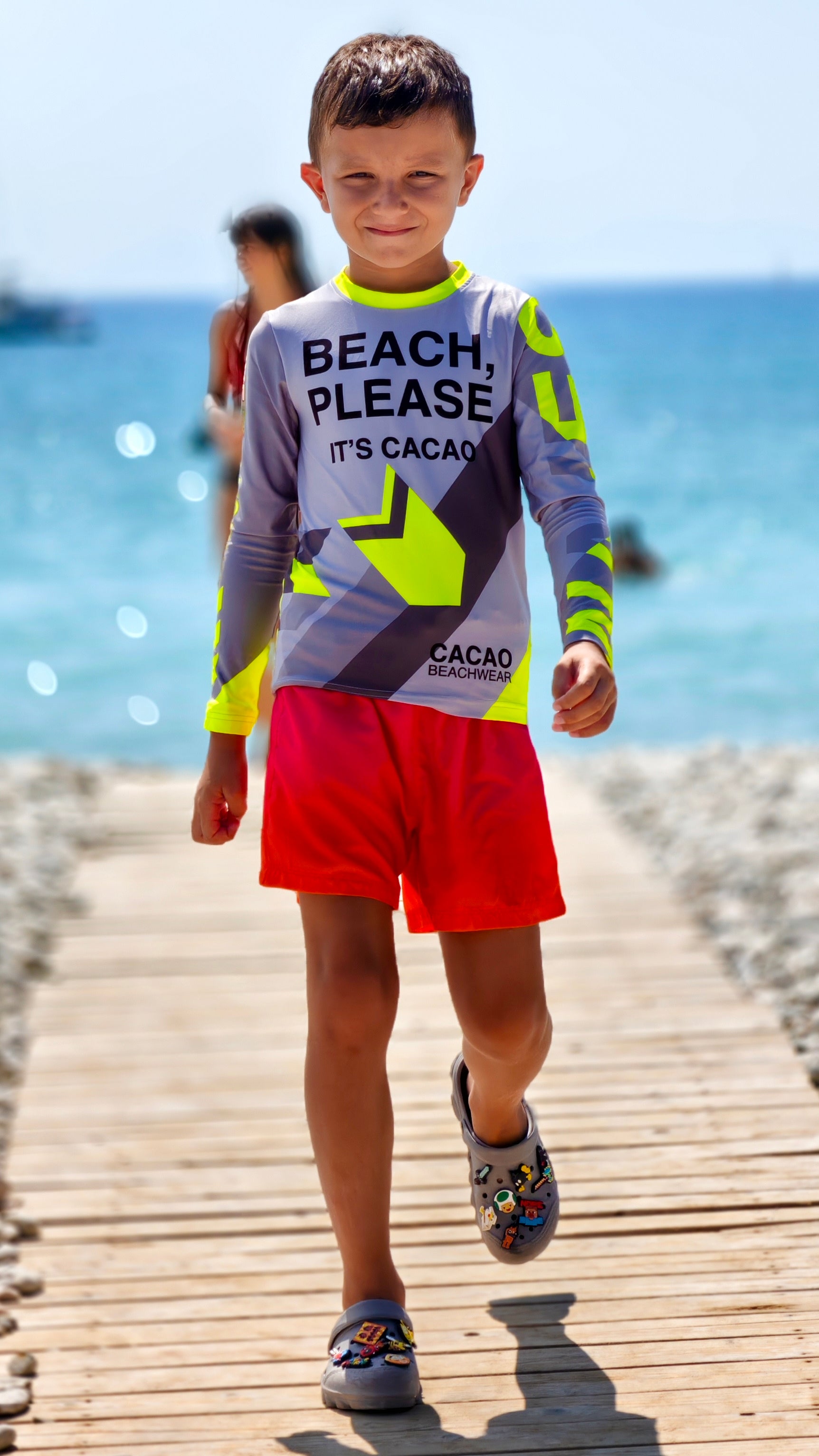 Solar Vibes children’s rashguard CACAO Beachwear™️ with UV Protection