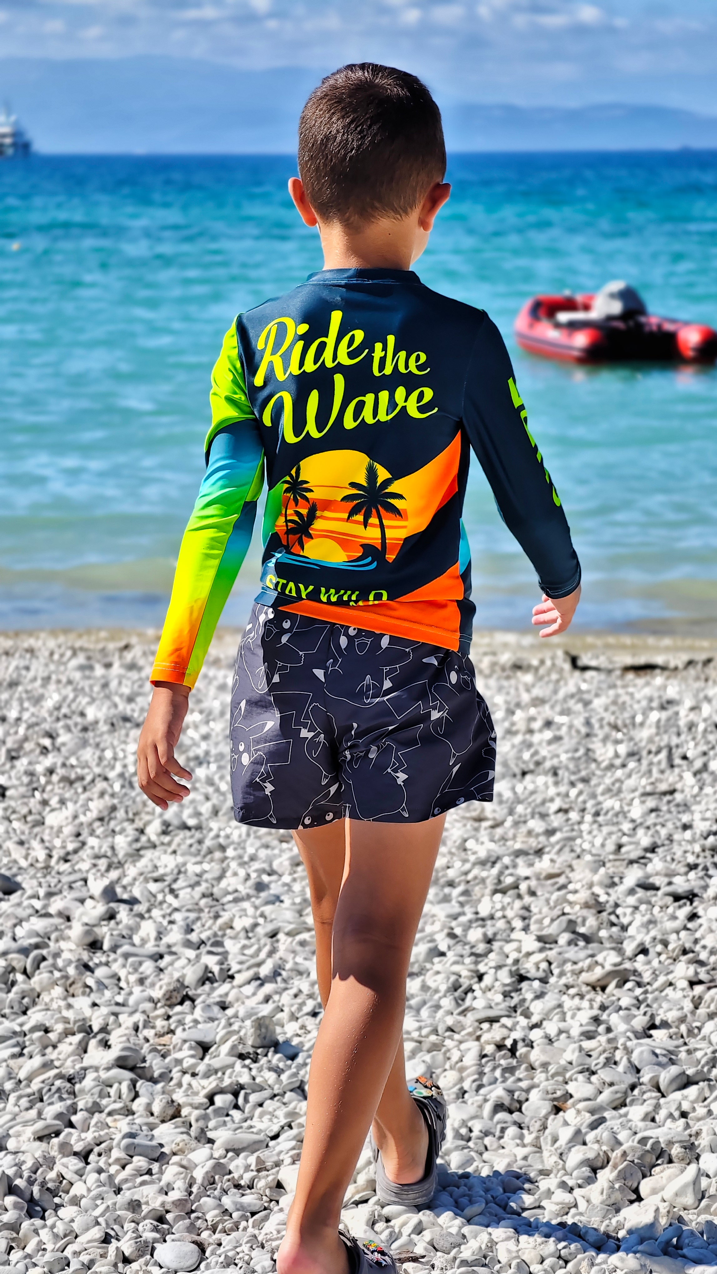 Beach Rider children’s rashguard CACAO Beachwear™️ with UV Protection