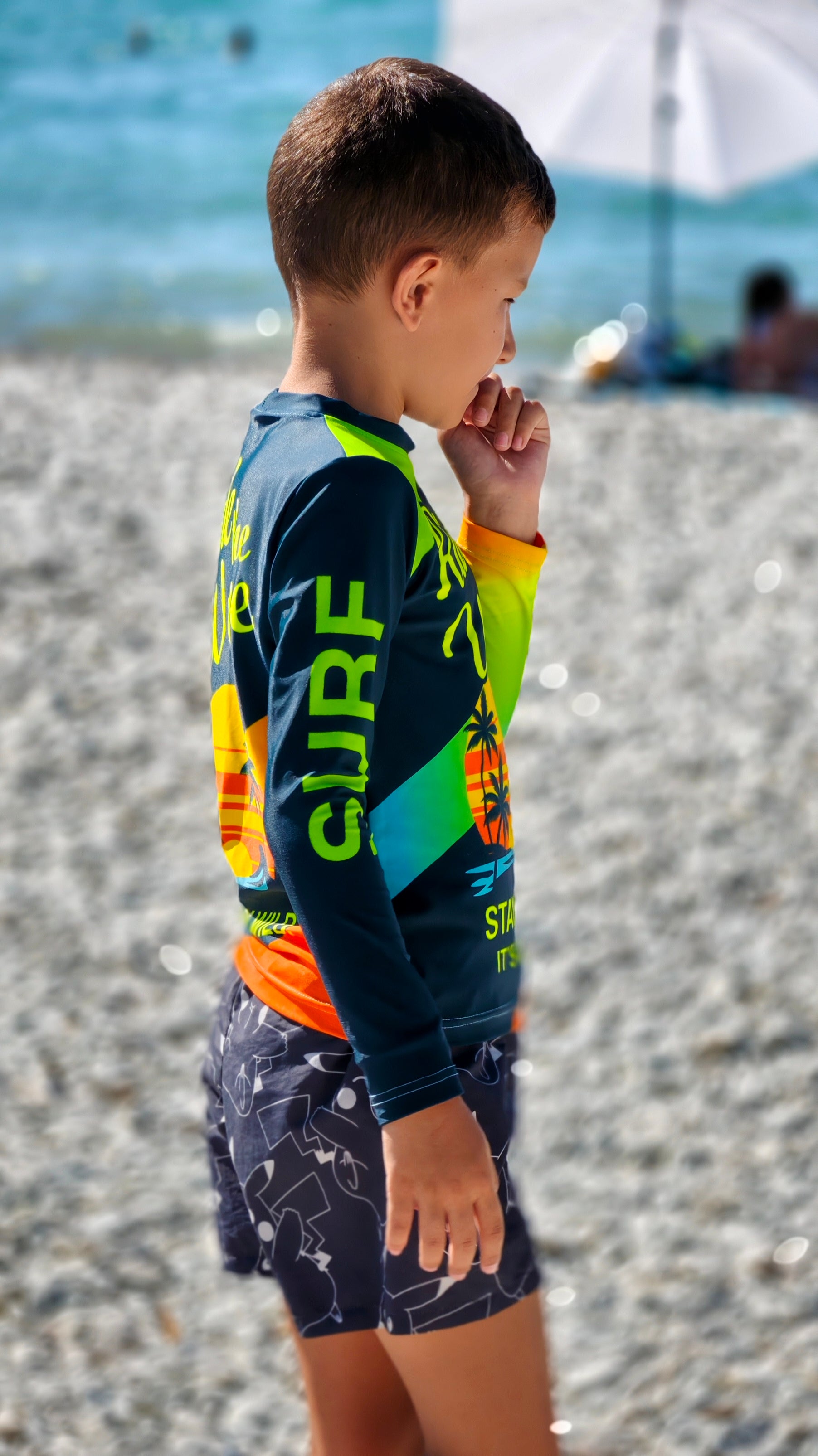 Beach Rider children’s rashguard CACAO Beachwear™️ with UV Protection