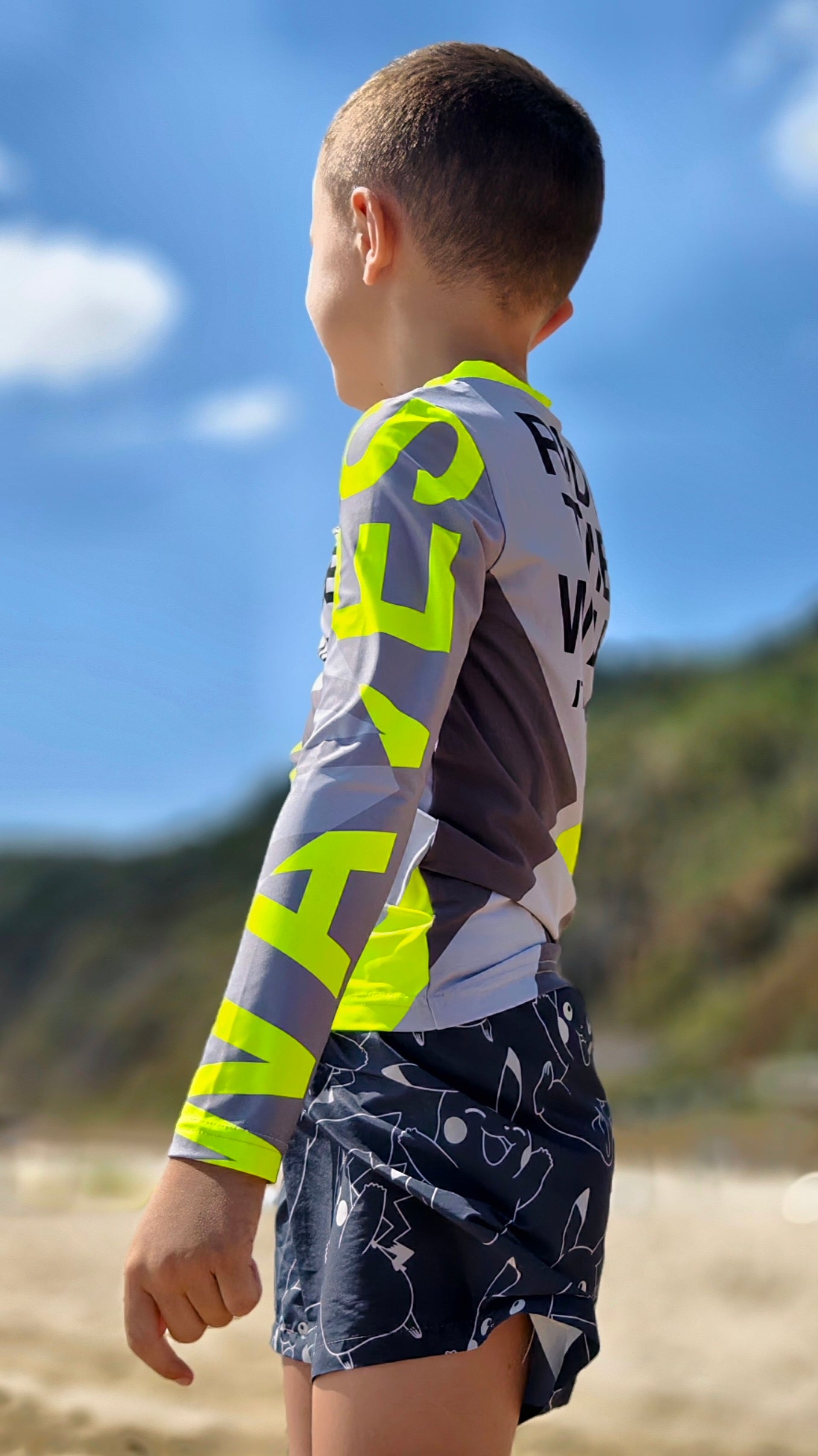 Solar Vibes children’s rashguard CACAO Beachwear™️ with UV Protection