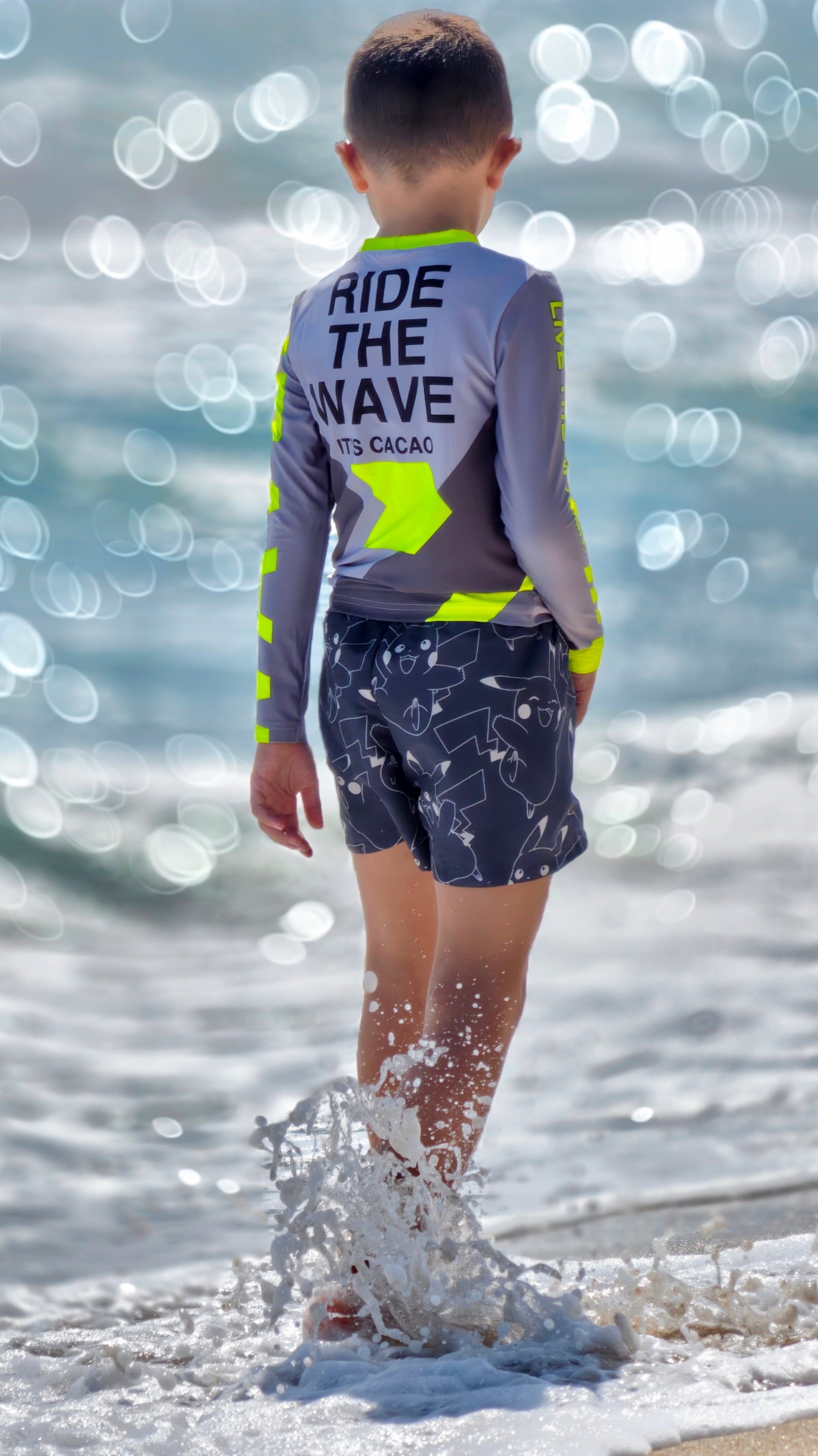 Solar Vibes children’s rashguard CACAO Beachwear™️ with UV Protection