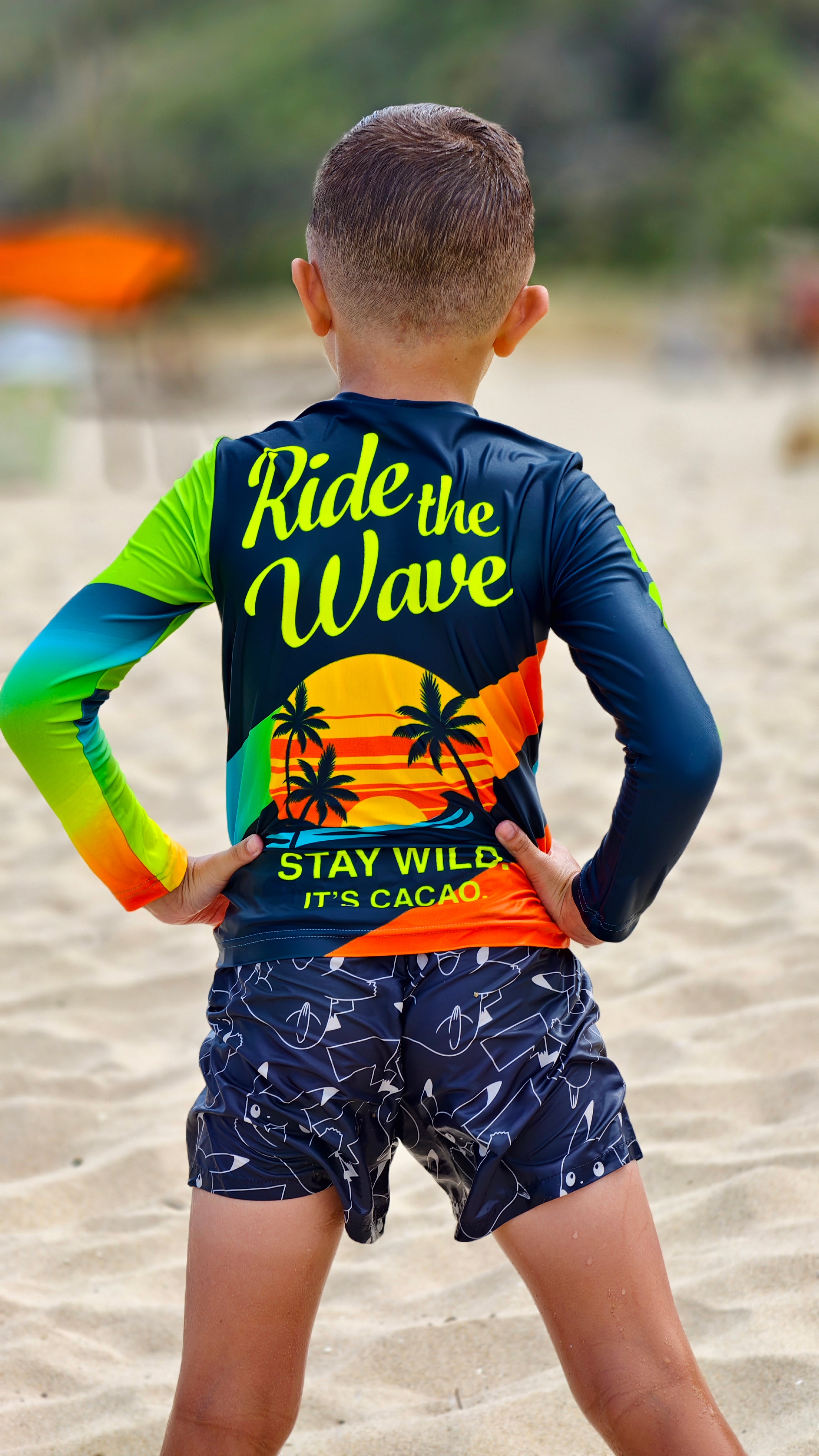 Beach Rider children’s rashguard CACAO Beachwear™️ with UV Protection