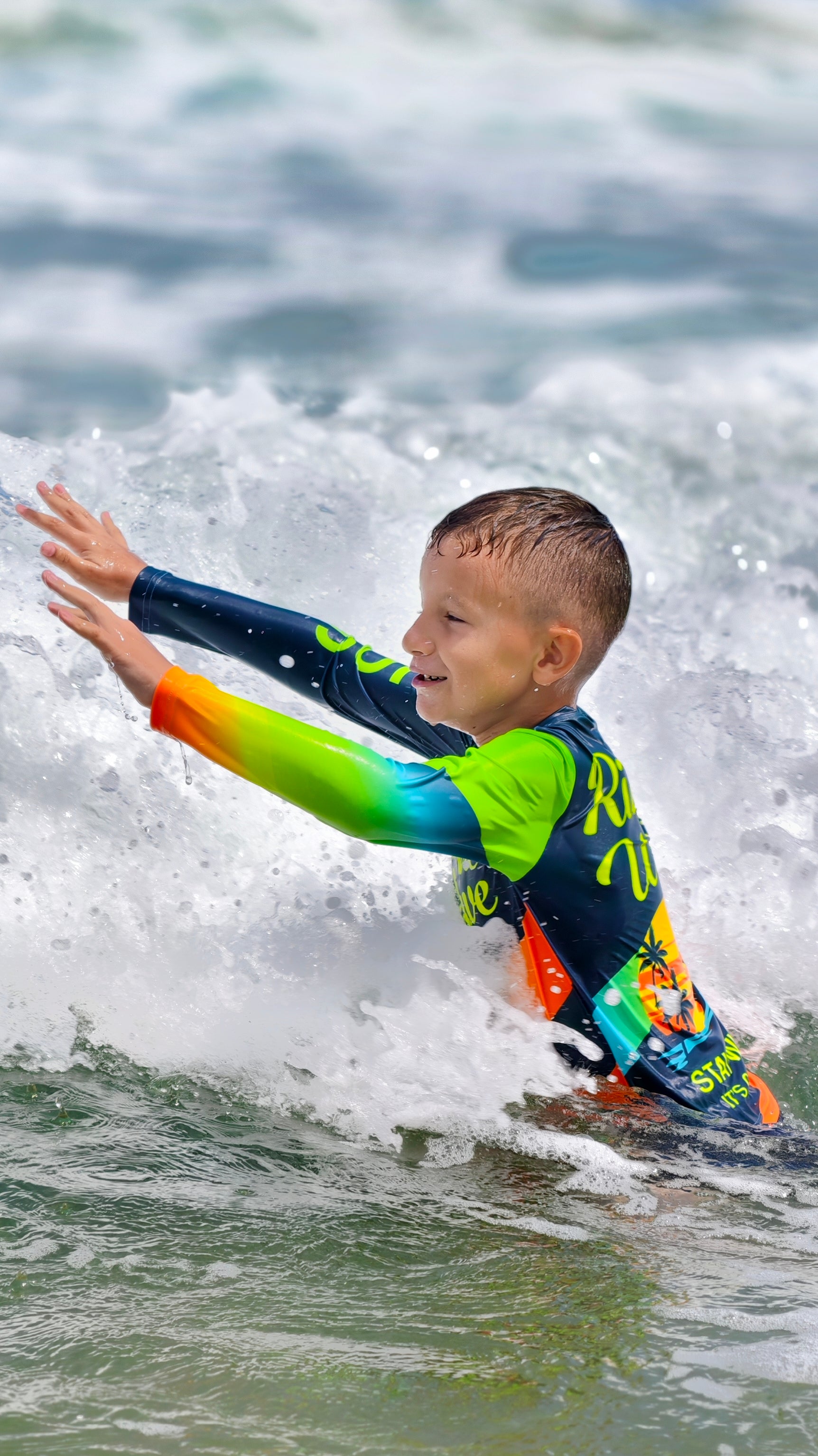 Beach Rider children’s rashguard CACAO Beachwear™️ with UV Protection