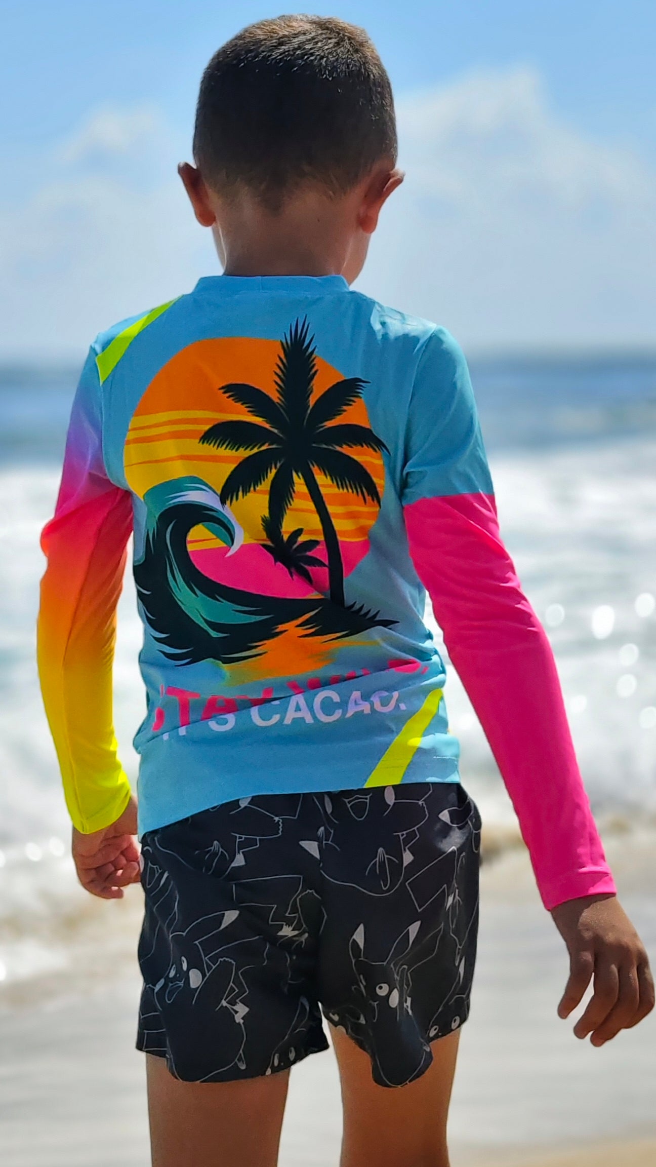 Ocean Joy children’s rashguard CACAO Beachwear™️ with UV Protection