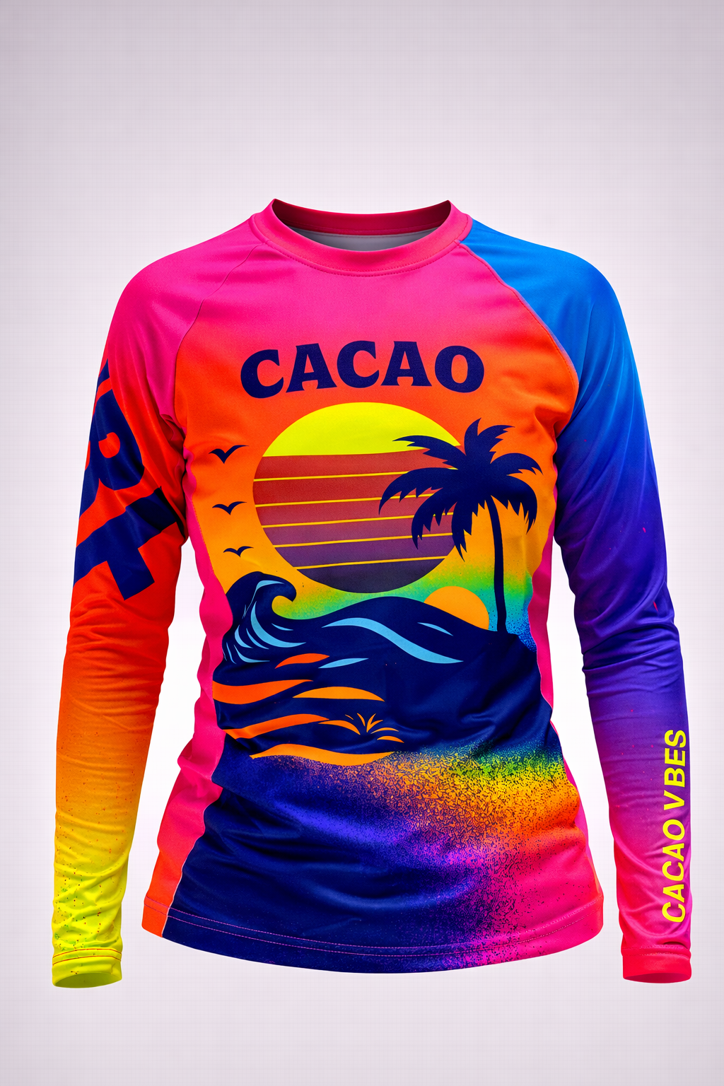 Sunset Vibe women’s rashguard CACAO Beachwear™️ with UV Protection